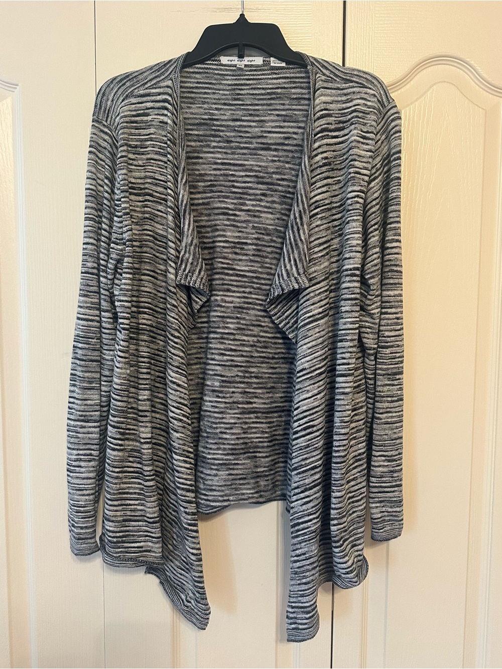 eight eight eight Gray Draped Open-Front Cardigan Sz XL